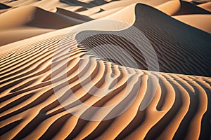sand dune texture, desert background Generative AI