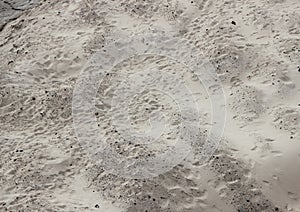 Sand Dune with Unstructured Footprints in Perspective photo