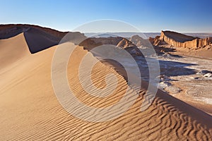 Sand dune in Valle de la Luna, Atacama Desert, Chile