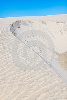 Sand dunes along the western coast of the Baja peninsula