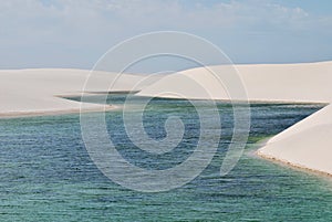 Sand Dunes ans Lagoons in Lencois Maranhenses, Brazil