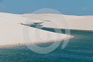 Sand Dunes ans Lagoons in Lencois Maranhenses, Brazil