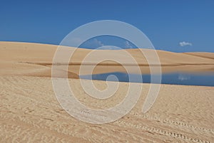 Sand Dunes ans Lagoons in Lencois Maranhenses National Park