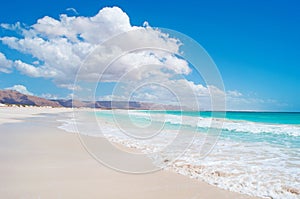 Sand dunes in Aomak beach protected area, Socotra island, Yemen, relax, honeymoon, escape