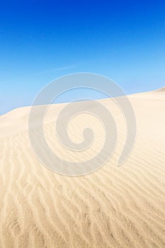 Sand dunes on the beach in Maspalomas.