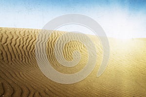 Sand dunes on the beach in Maspalomas.