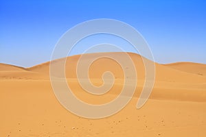 Sand dunes and beautiful cloudless sky