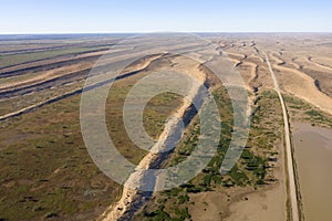 Sand dunes and the birdsville track, South Australia photo