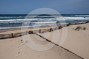 Sand dunes on the coast, Sardinia, Italy