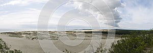 Sand dunes in Curonian Spit, Lithuania, Europe photo