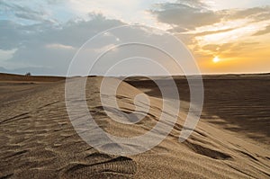 Sand dunes at Dasht-e-Lut, a large salt desert located in the provinces of Kerman, Sistan and Baluchestan, Iran