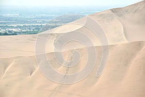 Sand dunes in the desert