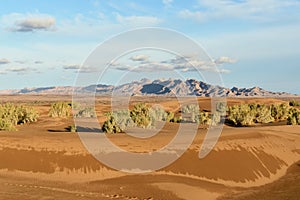 Sand dunes on the desert in Iran