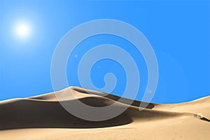 Sand dunes in the desert