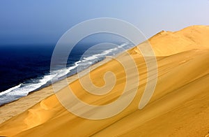 Sand Dunes, Desert near Walvis Bay in Namibia