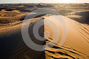 Sand dunes in desert