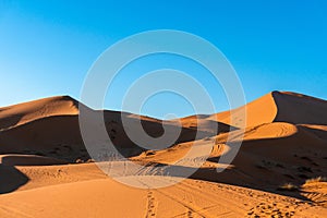 Sand dunes of Erg Chebbi in the Sahara Desert, Morocco