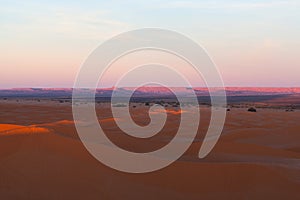 Sand dunes in Erg Chebbi, Western Sahara, Morocco photo