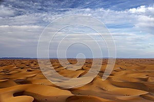 Sand dunes of Erg Chigaga in Sahara Desert