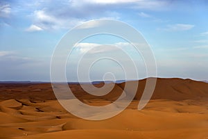 Sand dunes of Erg Chigaga in Sahara Desert