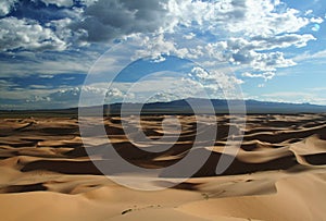 Sand dunes in gobi desert