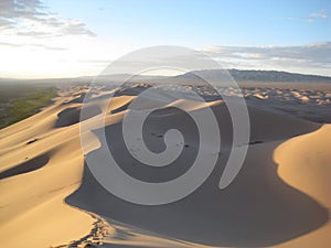 Sand dunes in the Gobi desert