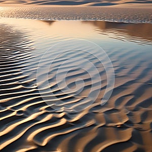 sand dunes kissed by the golden sunlight at a deserted beach trending on artstation sharp focus
