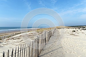 Sand dunes of Lacanau beach