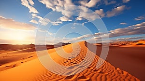 Sand Dunes Landscape in desert