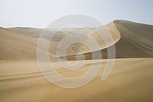 Sand dunes landscape and waves of sand in Gobi Desert in China, Gobi Desert, China
