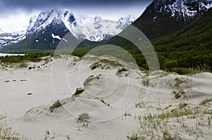 Sand dunes in Lofoten Islands