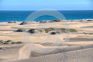 Sand dunes at Maspalomas, Gran Canaria, Canary Islands, Spain