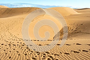 Sand dunes of Maspalomas in Gran Canaria, Spain