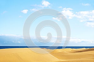 Sand dunes of Maspalomas in Gran Canaria, Spain