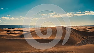 Sand dunes in Maspalomas Gran Canaria, Spain