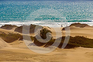 Sand dunes in Maspalomas, Gran Canaria, Spain