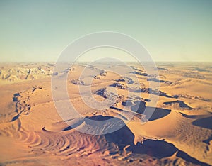 Sand dunes in Namibia desert