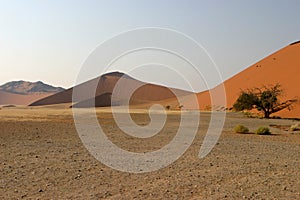 Sand dunes in Namibian desert