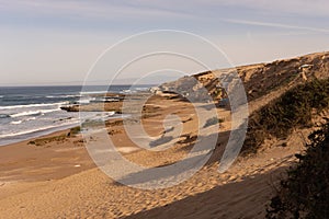 Arena dunas más cercano sobre el atlántico Costa de sur Marruecos 