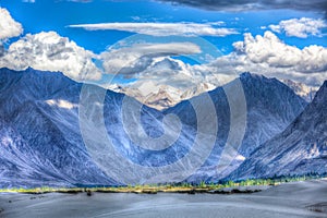 Sand dunes. Nubra valley, Ladakh, India