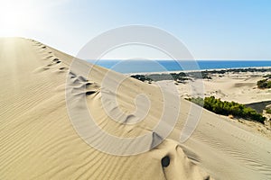 Sand dunes on Patara beach. Turkey