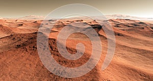 Sand Dunes on Planet Mars. The Geology of Mars