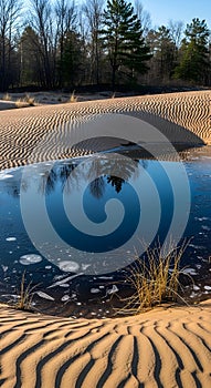 Sand Dunes and Reflections