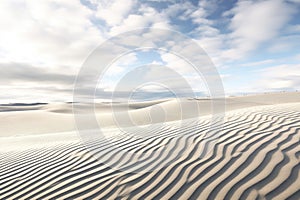 sand dunes with ripple wind patterns