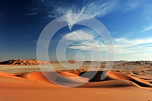 Sand dunes in Rub al Khali desert