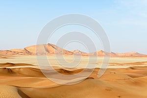 Sand dunes in Rub al-Khali desert (Oman)