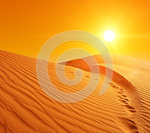 Sand dunes in Sahara