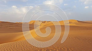 The sand dunes of the Sahara