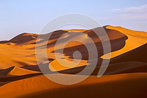 Sand dunes from Sahara Desert