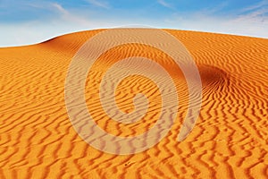 Sand dunes in the Sahara Desert